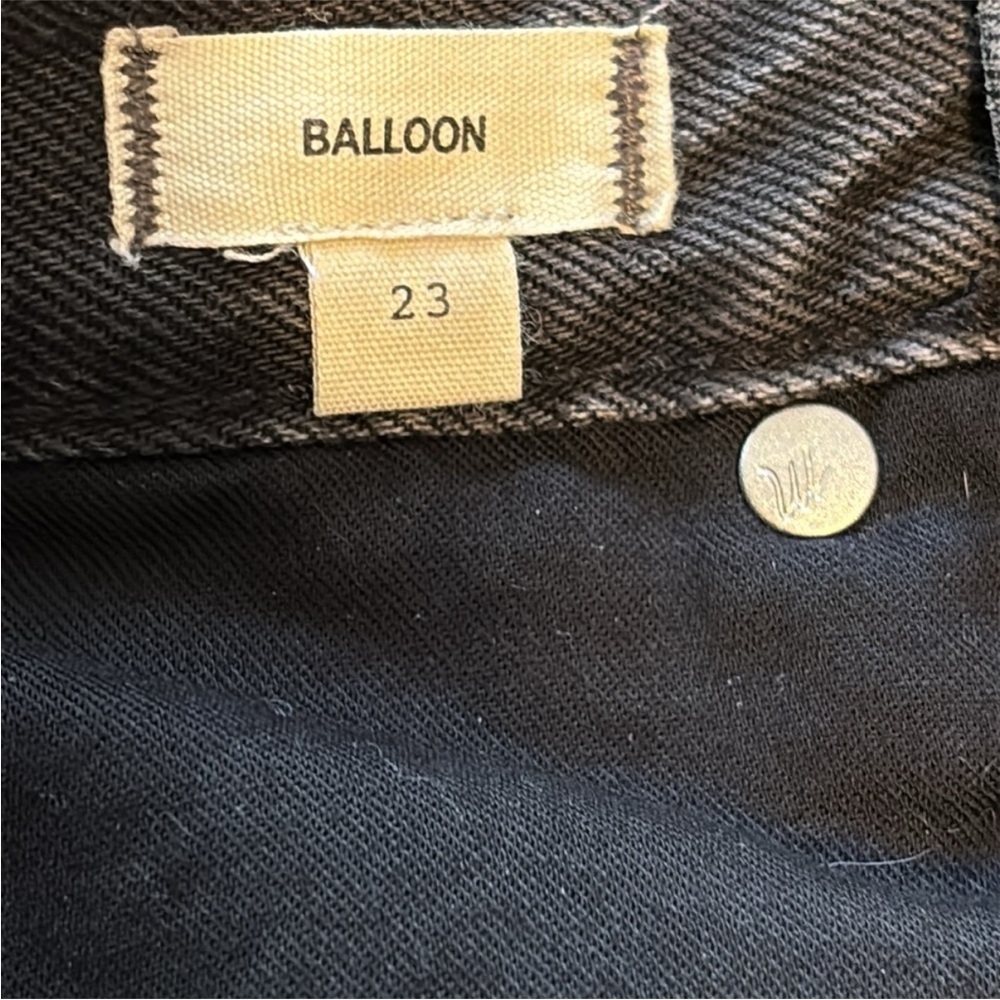 Madewell High Rise Black Jeans balloon denim - Picture 4 of 5
